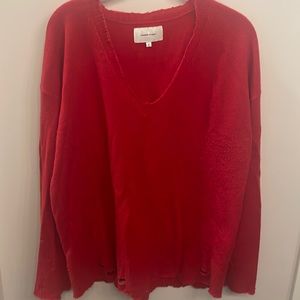 Current/Elliott size M oversized ripped light sweater